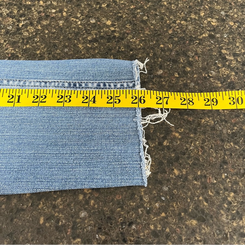Banana Republic Light Blue Straight Leg Distressed Women's Crop Ankle Denim Jean - Picture 11 of 13